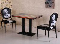 427-1美國4尺長方仿舊餐桌