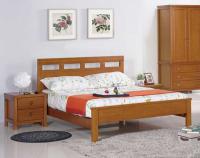 013-2罗浮柚木5尺双人床台