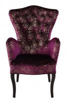 481-4愛琳娜金花紫布扶手餐椅