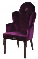 481-5茱莉亞紫色布餐椅